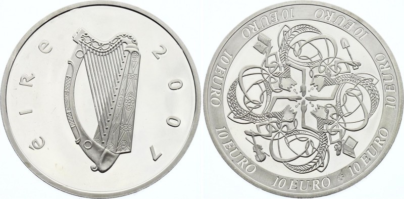 Ireland 10 Euro 2007
KM# 58; Silver Proof; Ireland's Influence on European Celt...