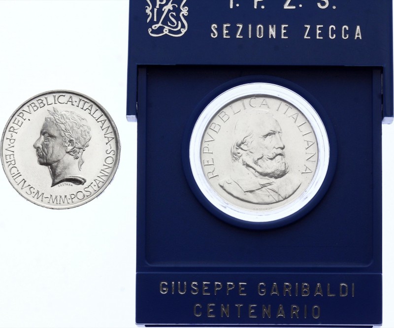 Italy 500 & 1000 Lire 1981 - 1982 R
KM# 110 & 112; Silver; Vergilius & Garibald...