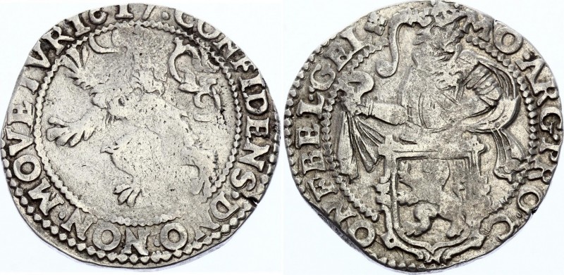 Netherlands Gelderland Lion Daalder 1617
Dav. #4849; KM# 15.1; Silver; VF