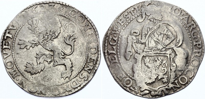 Netherlands West Friesland Lion Daalder 1623
Dav. #4870; KM# 14.5; Silver; VF