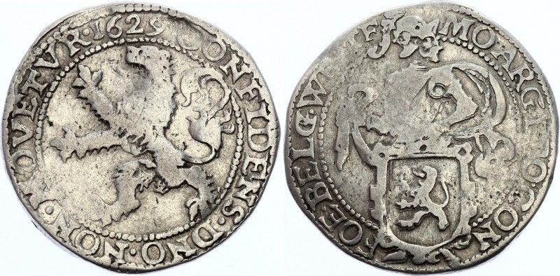 Netherlands West Friesland Lion Daalder 1629
Dav. #4870; KM# 14.5; Silver; VF