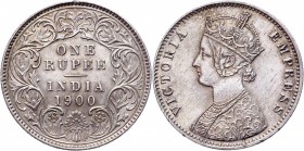 British India 1 Rupee 1900
KM# 492; Silver 11.66 g.; AUNC