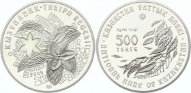 Kazakhstan 500 Tenge 2006
KM# 76; Silver Proof with Hologm; Tulipa; With Original Box & Certificate #2222