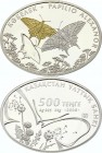 Kazakhstan 500 Tenge 2008
KM# 106; Silver Proof Guilted; Two Butterflies;With Original Box & Certificate