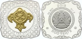 Kazakhstan 500 Tenge 2015
KM'# 302; Silver Proof Guilted; The Steppe Pendant; With Original Box & Certificate
