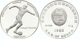Korea 500 Won 1988
KM'# 24; Silver Proof; (.999) 27g; Football World Cup