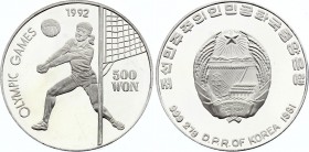Korea 500 Won 1992
KM'# 63; Silver Proof; (.999) 27g; Volleyball