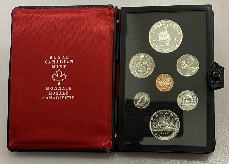Canada Mint Proof Set 1975
Proof Set With Silver; In Original Leather Box & Cer...