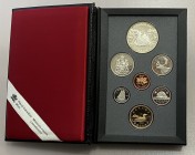 Canada Mint Proof Set 1989
KM# PS9; Proof Set With Silver; In Original Leather Box