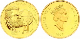 Canada 100 Dollars 1997 Alexander Graham Bell
KM# 287; Gold (.583) - 13.338g. Mintage 15000.