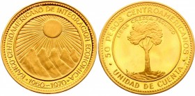 Central American Union 50 Pesos 1970
KM# X1; Central American Bank For Economic Integration. Ceiba Tree. Gold (.900), 20g. Rare Coin!!!