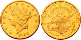 United States 10 Dollars 1882 S
KM# 102; Gold (.900), 16.7g. Mintage 132,000. Nice mint luster, AUNC.