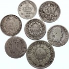 France Lot of 7 Silver Coins
Various Dates & Denominations; Silver; F-VF
