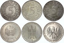 Germany Lot of 6 Coins 1951 - 1982
With Silver; Various Mintmarks, Dates & Denomonations