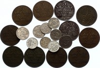 Sweden Lot of 19 Coins with Silver
Various Dates & Denominations; VF-XF
