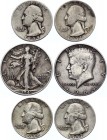 United States Lot of 6 Coins 1941 - 1964
Silver; Various Dates & Denomonations