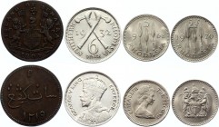 World Lot of 4 Coins with Silver 1804 -1970
Various Coutries, Dates & Denominations; XF-UNC