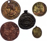 World Lot of 5 Amulets & Tokens
Various Coutries, Dates.