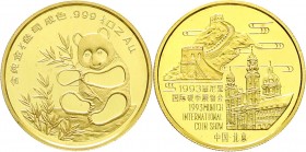 CHINA und Südostasien
China
Volksrepublik, seit 1949
1/2 Unze GOLD Freundschaftspanda 1993 zur Internationalen Münzenausstellung in München. 1/2 Un...
