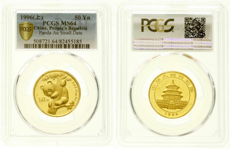 CHINA und Südostasien
China
Volksrepublik, seit 1949
50 Yuan Panda GOLD 1996....