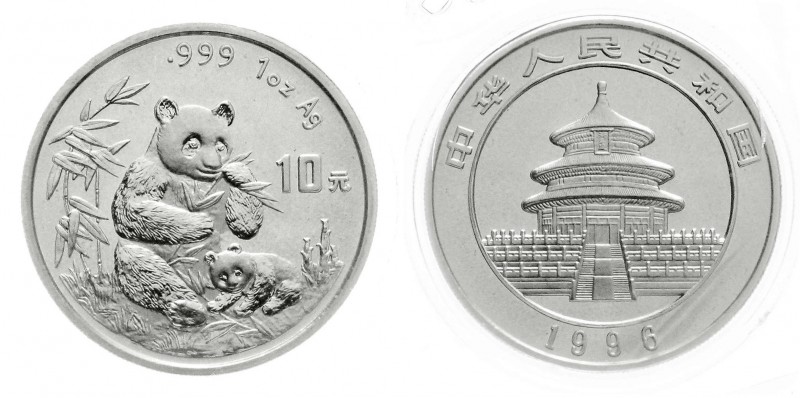 CHINA und Südostasien
China
Volksrepublik, seit 1949
10 Yuan Panda 1996. Pand...