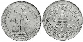 CHINA und Südostasien
Grossbritannien
Tradedollars
Tradedollar 1898 B. gutes vorzüglich, Prägeschwäche im Bereich des Mzz
