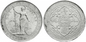 CHINA und Südostasien
Grossbritannien
Tradedollars
Tradedollar 1898 B. sehr schön, kl. Randfehler