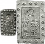 CHINA und Südostasien
Japan
Ansei-Ära 1854-1860
2 Stück: Ichi Shu Gin und Ichi Bu Gin o.J.(1859/1868). sehr schön/vorzüglich und vorzüglich