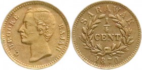 CHINA und Südostasien
Malaysia
Sarawak
1/4 Cent 1870. sehr schön/vorzüglich, kl. Kratzer