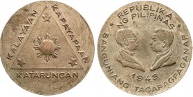 CHINA und Südostasien
Philippinen
Commonwealth, 1935-1946
Japanische Besatzung: Bronzemedaille 1943, auf Jose P. Laurel und Jorge B. Vargas. 44 mm....