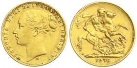 Ausländische Goldmünzen und -medaillen
Australien
Victoria, 1837-1901
Sovereign 1876 M, Melbourne. Drachentöter. 7,98 g. 917/1000
sehr schön/vorzü...