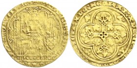 Ausländische Goldmünzen und -medaillen
Frankreich
Johann der Gute, 1350-1364
Ecu a la Chaise o.J.(1351). 4,15 g.
schön/sehr schön