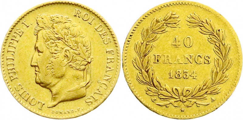 Ausländische Goldmünzen und -medaillen
Frankreich
Louis Philippe I., 1830-1848...