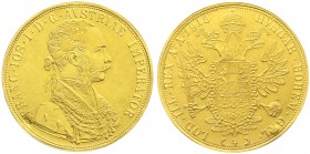 Ausländische Goldmünzen und -medaillen
Jugoslawien
Alexander I., 1921-1934
Österreich 4 Dukaten 1915, mit Gegenstempel "Schwert im Kranz" für Bosni...