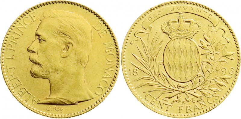 Ausländische Goldmünzen und -medaillen
Monaco
Albert I., 1889-1922
100 Francs...