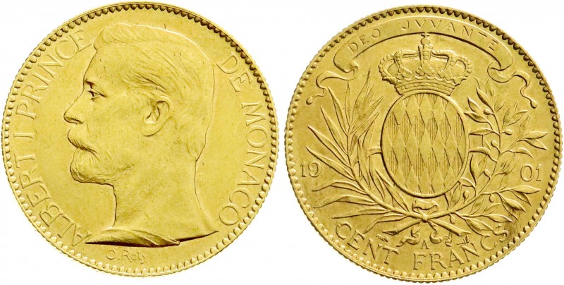 Ausländische Goldmünzen und -medaillen
Monaco
Albert I., 1889-1922
100 Francs...