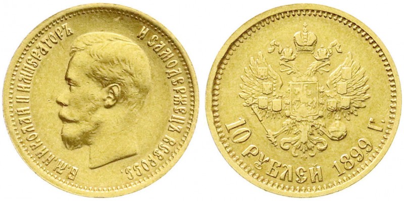 Ausländische Goldmünzen und -medaillen
Russland
Nikolaus II., 1894-1917
10 Ru...