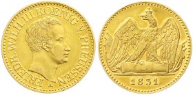 Altdeutsche Goldmünzen und -medaillen
Brandenburg-Preußen
Friedrich Wilhelm III., 1797-1840
Doppelfriedrichs d`or 1831 A, Berlin. 13,31 g.
vorzügl...