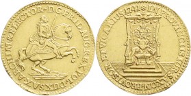 Altdeutsche Goldmünzen und -medaillen
Sachsen-Albertinische Linie
Friedrich August II., 1733-1763
Dukat 1741 ohne Mzz., Dresden, auf das Vikariat. ...
