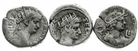 Provinzialrömische Münzen
Ägypten
Alexandria
3 Tetradrachmen: Jahr 12 Isis (2X), Jahr 13 Tiberius.
schön/sehr schön bis sehr schön