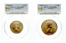 Ausländische Münzen und Medaillen
Australien
Elisabeth II., seit 1952
1/2 und 1 Penny 1960, Känguru. Jeweils im PCGS-Blister mit Grading PR 63RD un...