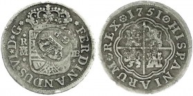 Ausländische Münzen und Medaillen
Azoren
Portugiesische Kolonie, 1640-1975
150 Reis: Spanien Real 1751 Madrid mit Gegenstempel gekröntes G.P. nach ...