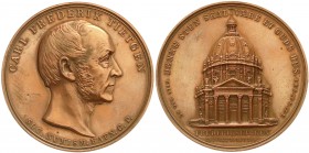 Ausländische Münzen und Medaillen
Dänemark
Christian IX., 1863-1906
Bronzemedaille 1894 v. Lindahl, a.d. Bau der Frederikskirche in Kopenhagen. Kop...
