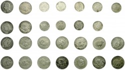 Ausländische Münzen und Medaillen
Ecuador
Republik, seit 1830
27 Silbermünzen aus 1892 bis 1916. 9 X 1 und 18 X 2 Decimos. Dabei bessere Erhaltunge...