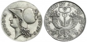 Ausländische Münzen und Medaillen
Frankreich
Napoleon I., 1804-1814, 1815
Silbermedaille 1805 von Mercil. Freunde des Handels und der Kunst. Behelm...