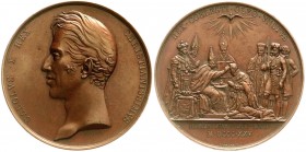 Ausländische Münzen und Medaillen
Frankreich
Charles X., 1824-1830
Bronzemedaille 1825 v. Gayrard. Königssalbung in Reims. Kopf l./ Krönungszeremon...