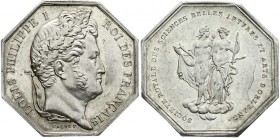 Ausländische Münzen und Medaillen
Frankreich
Louis Philippe I., 1830-1848
Achteckiger Silberjeton o.J. (1830/1848) von Caque. Königliche Gesellscha...