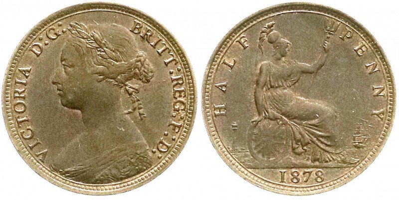 Ausländische Münzen und Medaillen
Grossbritannien
Victoria, 1837-1901
Halfpen...