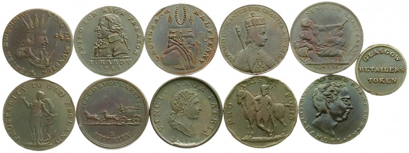 Ausländische Münzen und Medaillen
Grossbritannien
Lots
11 Kupfertokens: 9 "Co...