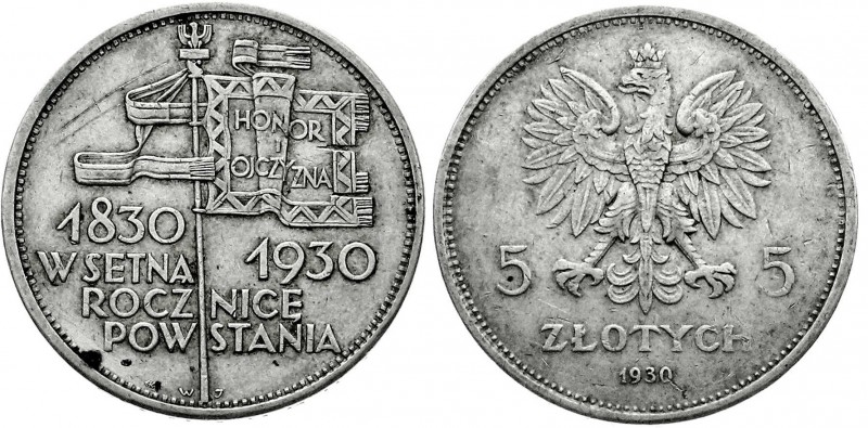 Ausländische Münzen und Medaillen
Polen
Zweite Republik, 1923-1939
5 Zloty 19...